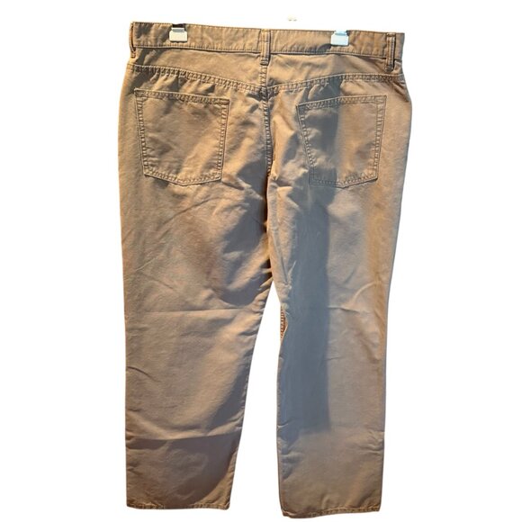 Blue Mountain Relaxed Fit 5-Pocket Canvas Pants 38×32 Khaki –Excellent Condition - Picture 2 of 10